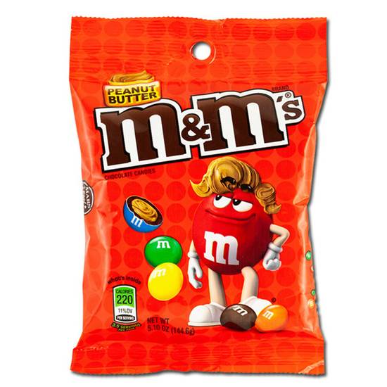 Order M&M's Peanut Butter Peg Bag food online from IV Deli Mart store, Goleta on bringmethat.com