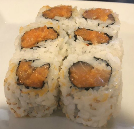 Order Spicy Salmon Roll food online from Hawkers store, New York on bringmethat.com