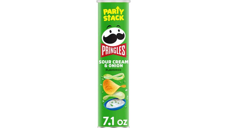 Order Pringles Potato Crisps Chips, Sour Cream and Onion Flavored food online from Exxon Constant Friendship store, Abingdon on bringmethat.com