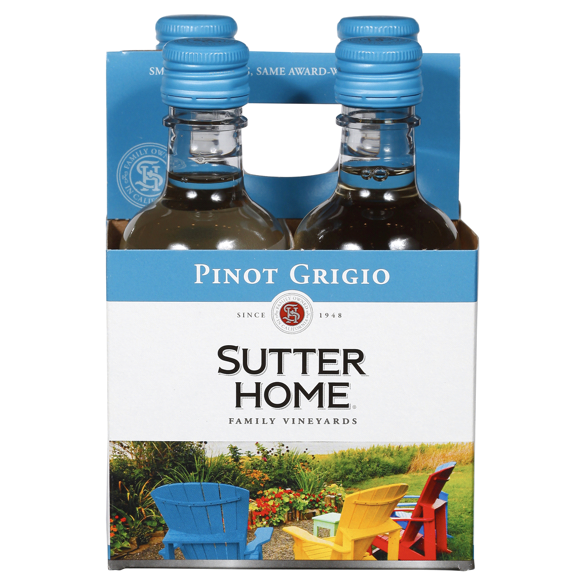 Order Sutter Home Pinot Grigio 4 Bottles 187 ml. food online from Village Wine & Spirits store, Ventura on bringmethat.com