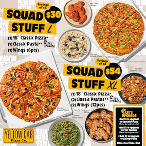 Order Squad Stuff (XL) food online from Yellow Cab Pizza Co. store, Houston on bringmethat.com