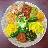 Order Deluxe Veggie 10 Item Combo food online from Habesha Market and Carry-Out store, Washington on bringmethat.com