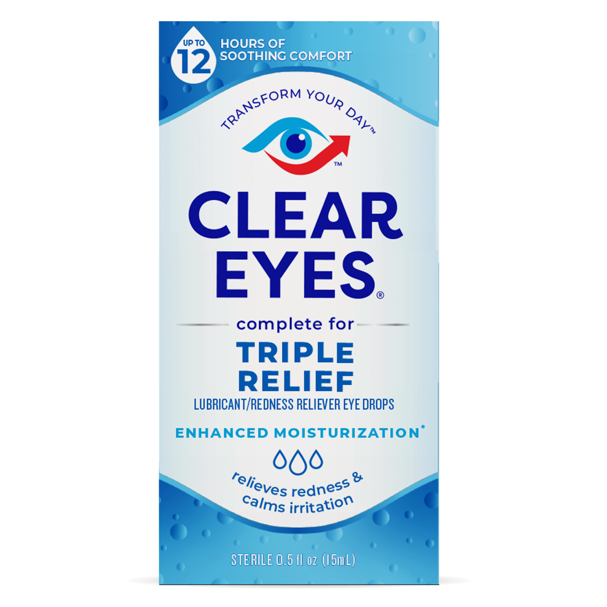 Order Clear Eyes Lubricant/Redness Reliever Eye Drops - Triple Action Relief, 0.5 fl oz food online from Rite Aid store, Chino Hills on bringmethat.com
