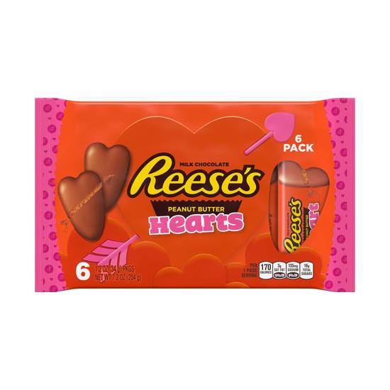 Order Reese's Valentine's Day Milk Chocolate Peanut Butter Hearts, 6 CT food online from CVS store, WALKERTOWN on bringmethat.com