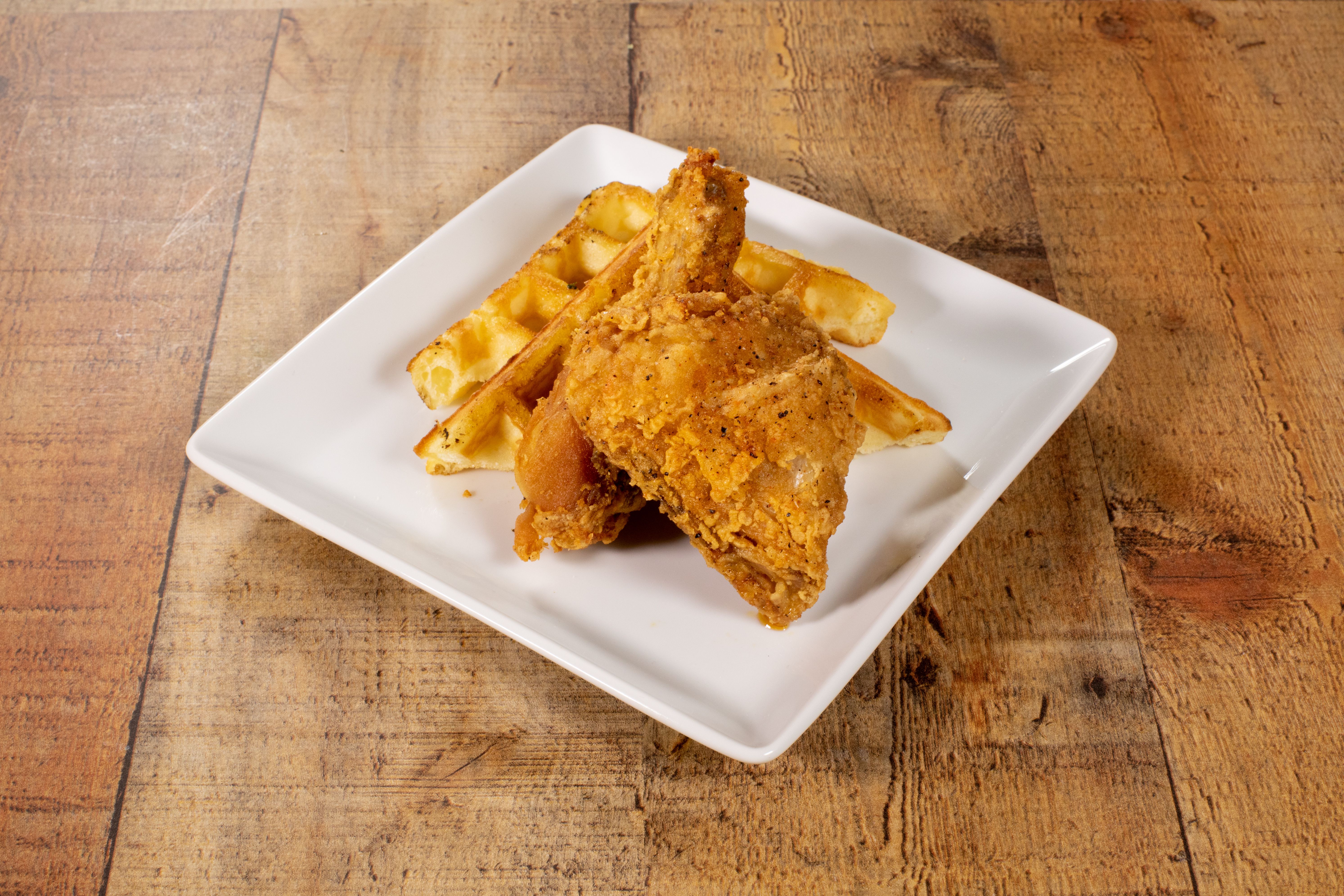 Order 2 Piece Chicken, 1 Waffle, Eggs and Toast food online from Pt's Fried Chicken store, Dallas on bringmethat.com
