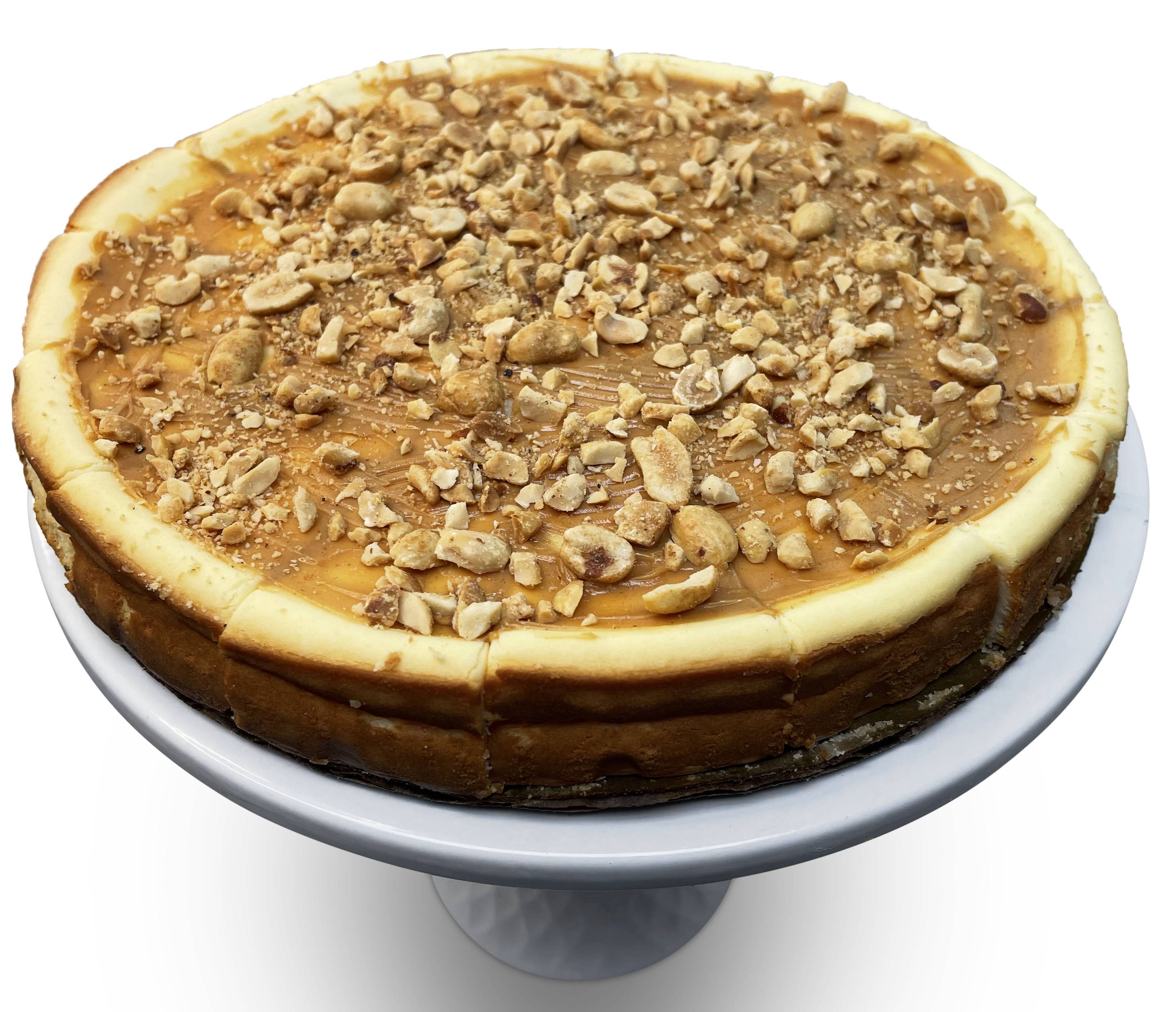 Order PEANUT CHEESECAKE 9" 2 LBS GIFT BOX food online from Andy Anand Chocolates store, Chino on bringmethat.com