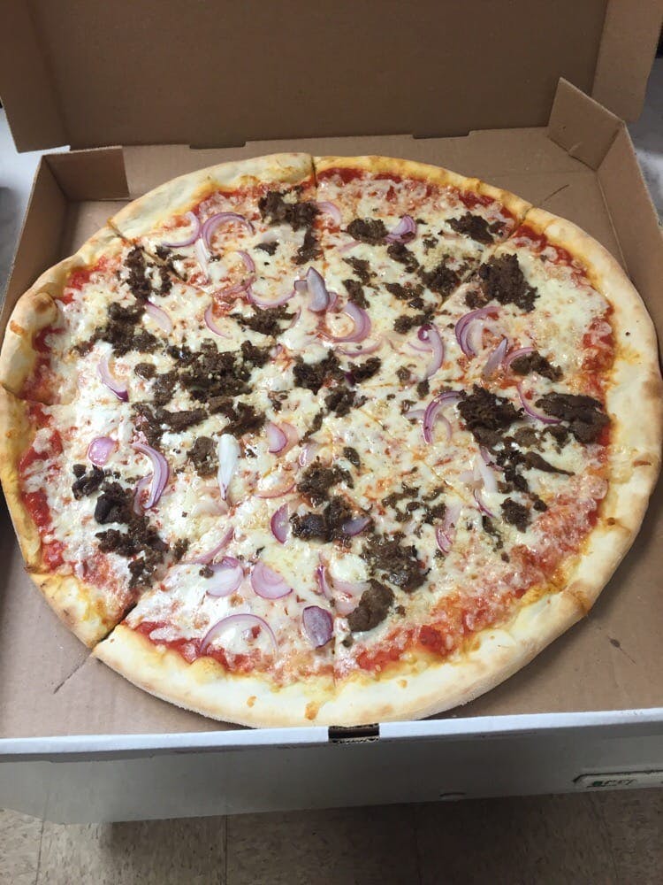 Order Philly Cheesesteak Pizza - Small 12'' food online from Mike's Pizza store, Philadelphia on bringmethat.com