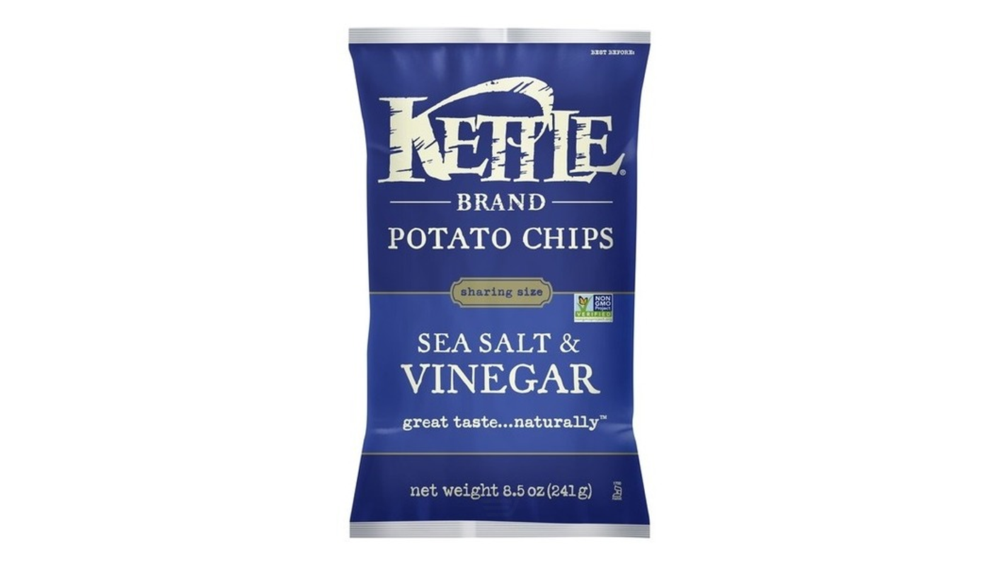 Order Kettle Potato Chips Sea Salt & Vinegar 5oz food online from Dimension Liquor store, Lake Forest on bringmethat.com