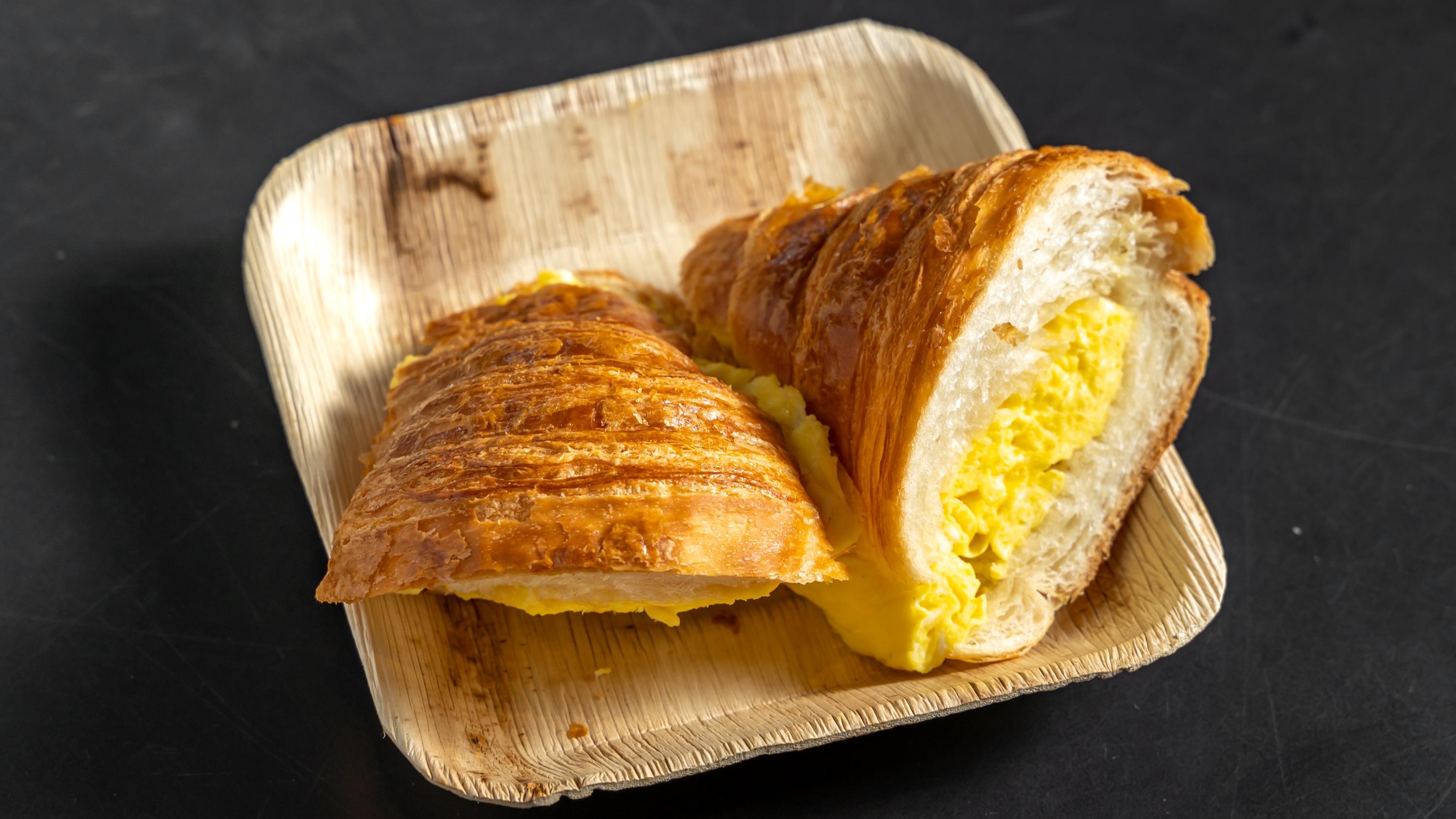Order 2 Eggs Any Style on a Croissant food online from Veritable store, New York on bringmethat.com