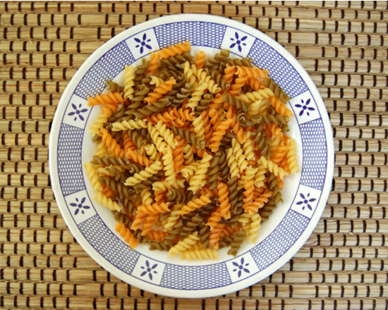 Order Tri-Color Fussili Pasta food online from The Pasta Twins store, New York on bringmethat.com