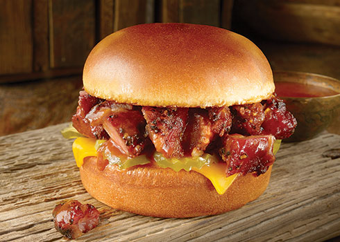 Order Pork Burnt Ends Sandwich food online from Dickey Barbecue Pit store, Redwood City on bringmethat.com
