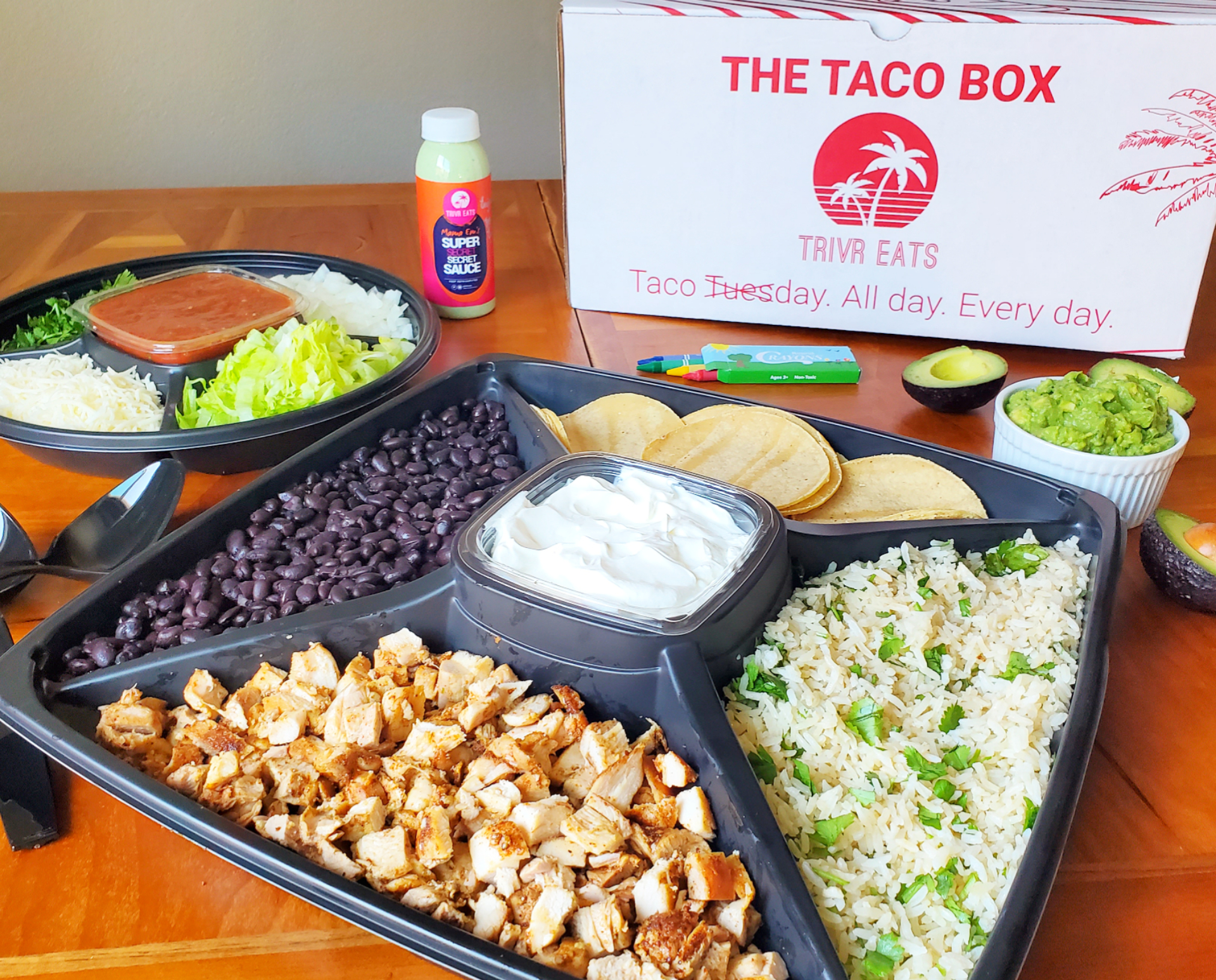 Order Grilled Chicken Family Taco Box food online from The Taco Box store, Castro Valley on bringmethat.com