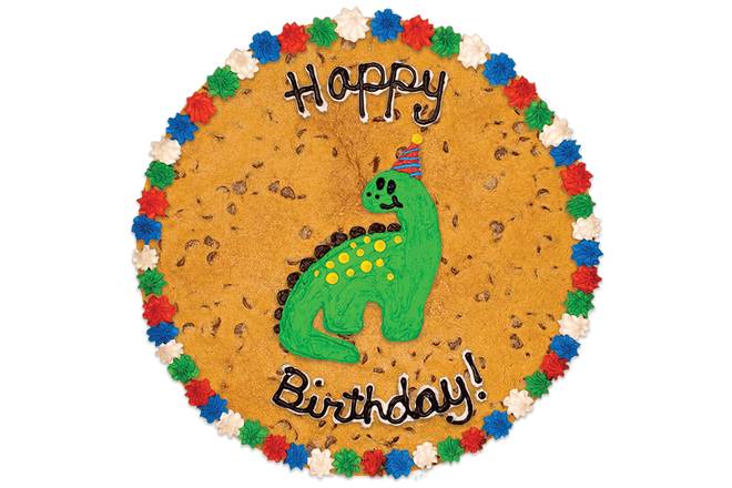 Order #409: Birthday Dinosaur food online from Nestle Toll House Cafe store, Houston on bringmethat.com
