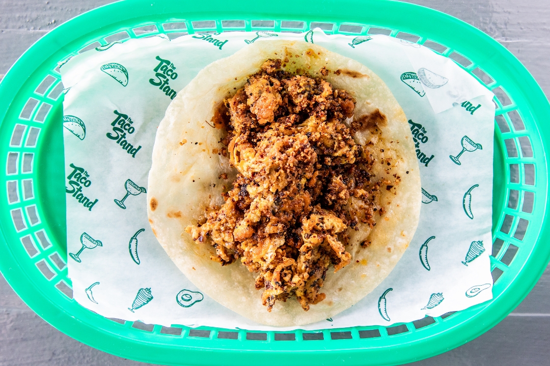 Order Veggie Chorizo & Egg food online from The Taco Stand store, Houston on bringmethat.com