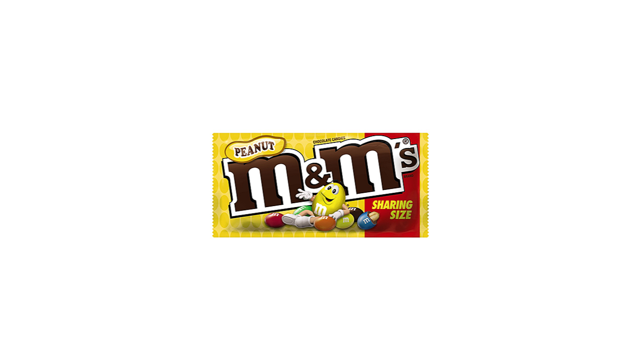 Order M&M Peanut Sharing Size 3.27 oz food online from Rebel store, Las Vegas on bringmethat.com