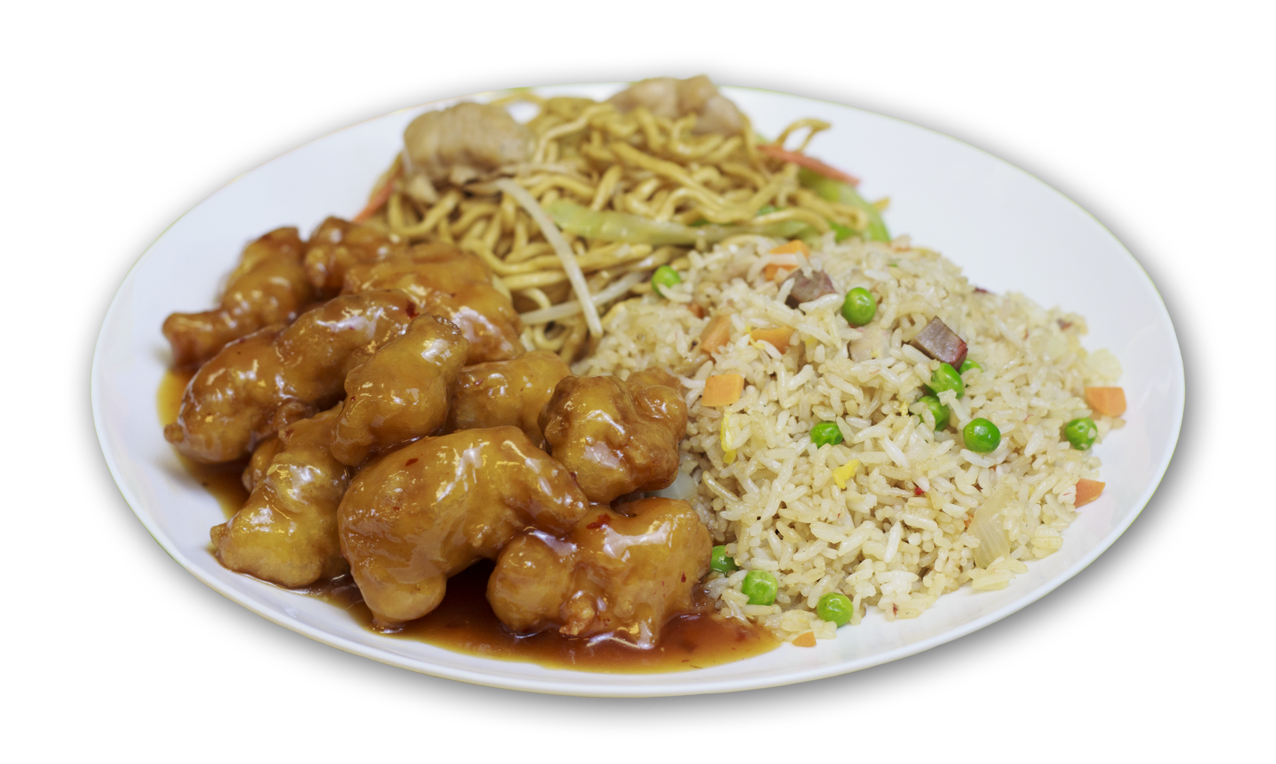 Order C7. Orange Chicken Combo Plate food online from China Cafe store, Turlock on bringmethat.com