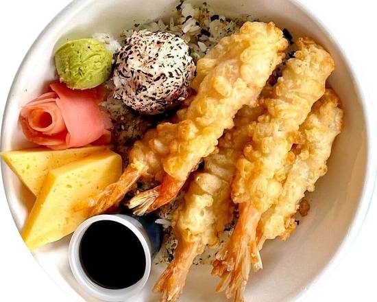 Order Shrimp Tempura with Torched Crab Bowl food online from Just Poke store, Mill Creek on bringmethat.com