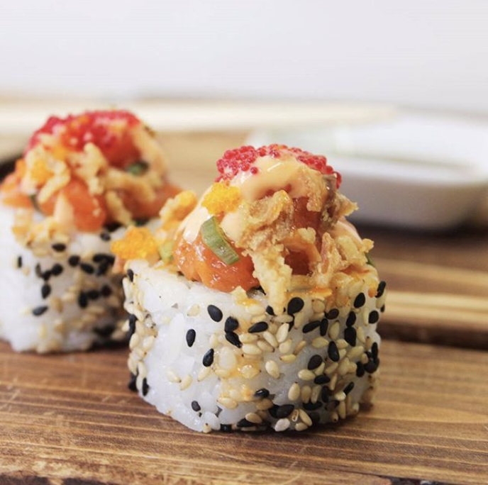 Order Salmon Volcano Roll food online from Bento Sushi store, Mahwah on bringmethat.com