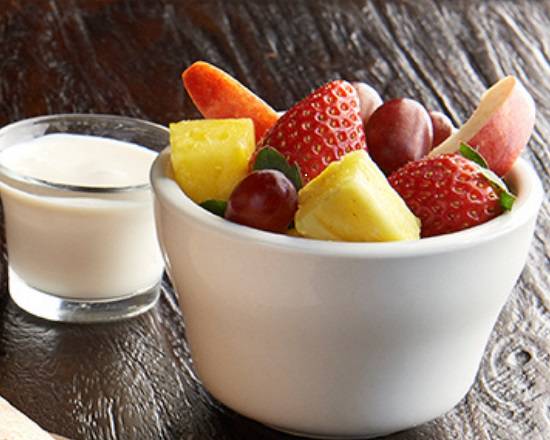 Order Fresh Fruit Cup with Dip (210 cal) food online from Jason Deli store, Houston on bringmethat.com
