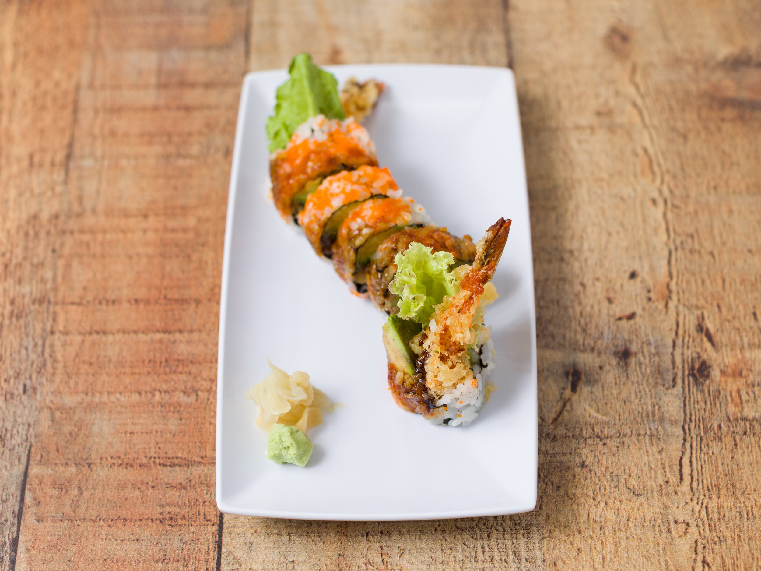 Order Shrimp Tempura Roll food online from Kumo Sushi store, Brooklyn on bringmethat.com