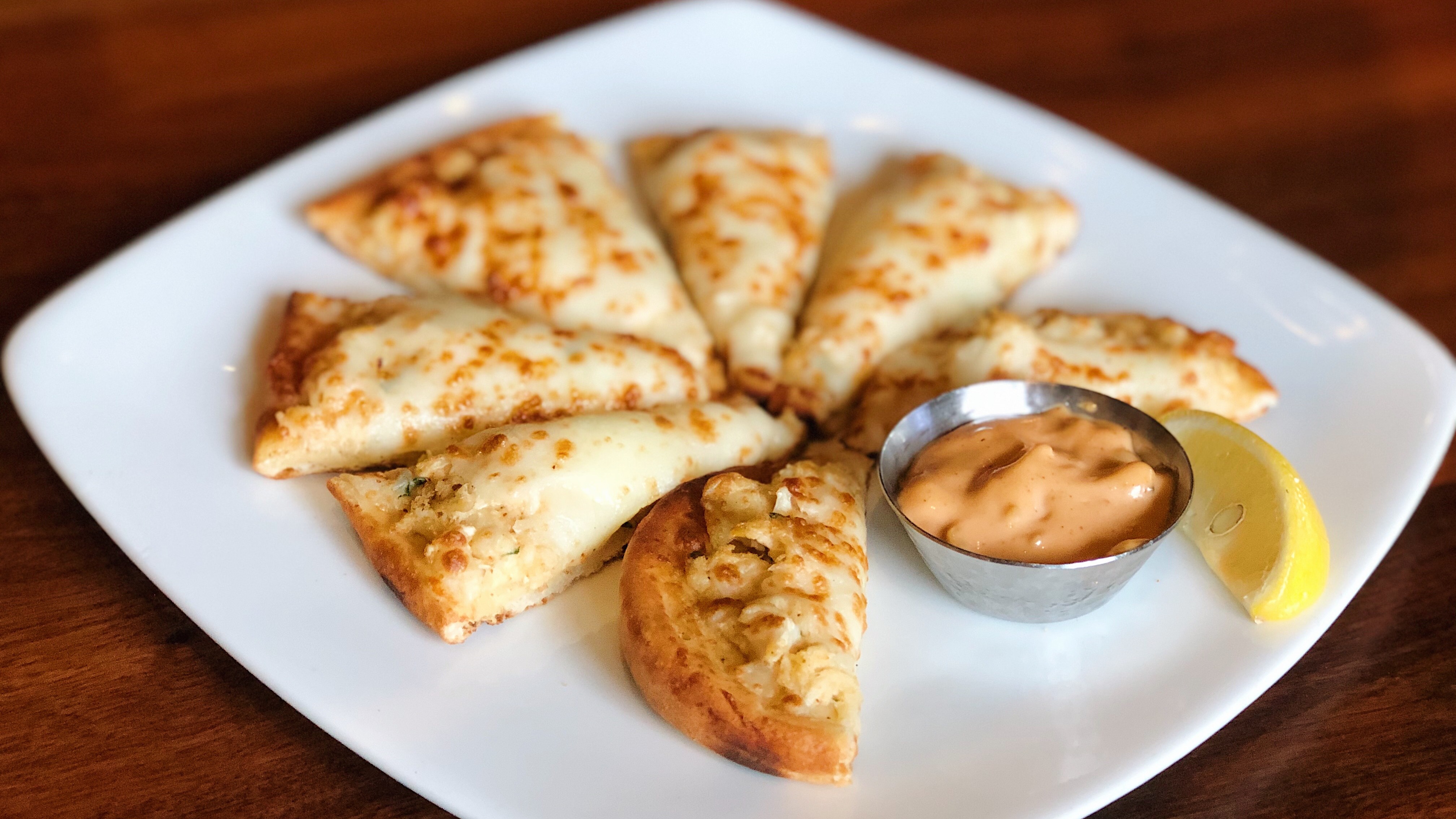 Order Canyon Crab Flatbread food online from Sedona Taphouse store, Fredericksburg on bringmethat.com
