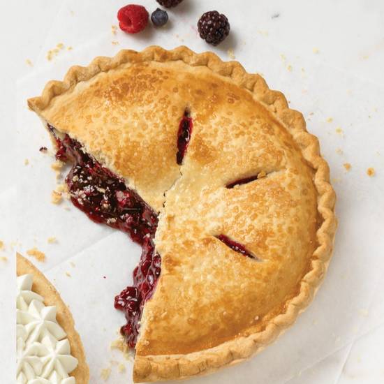 Order Whole Triple Berry Pie food online from Village Inn store, Omaha on bringmethat.com