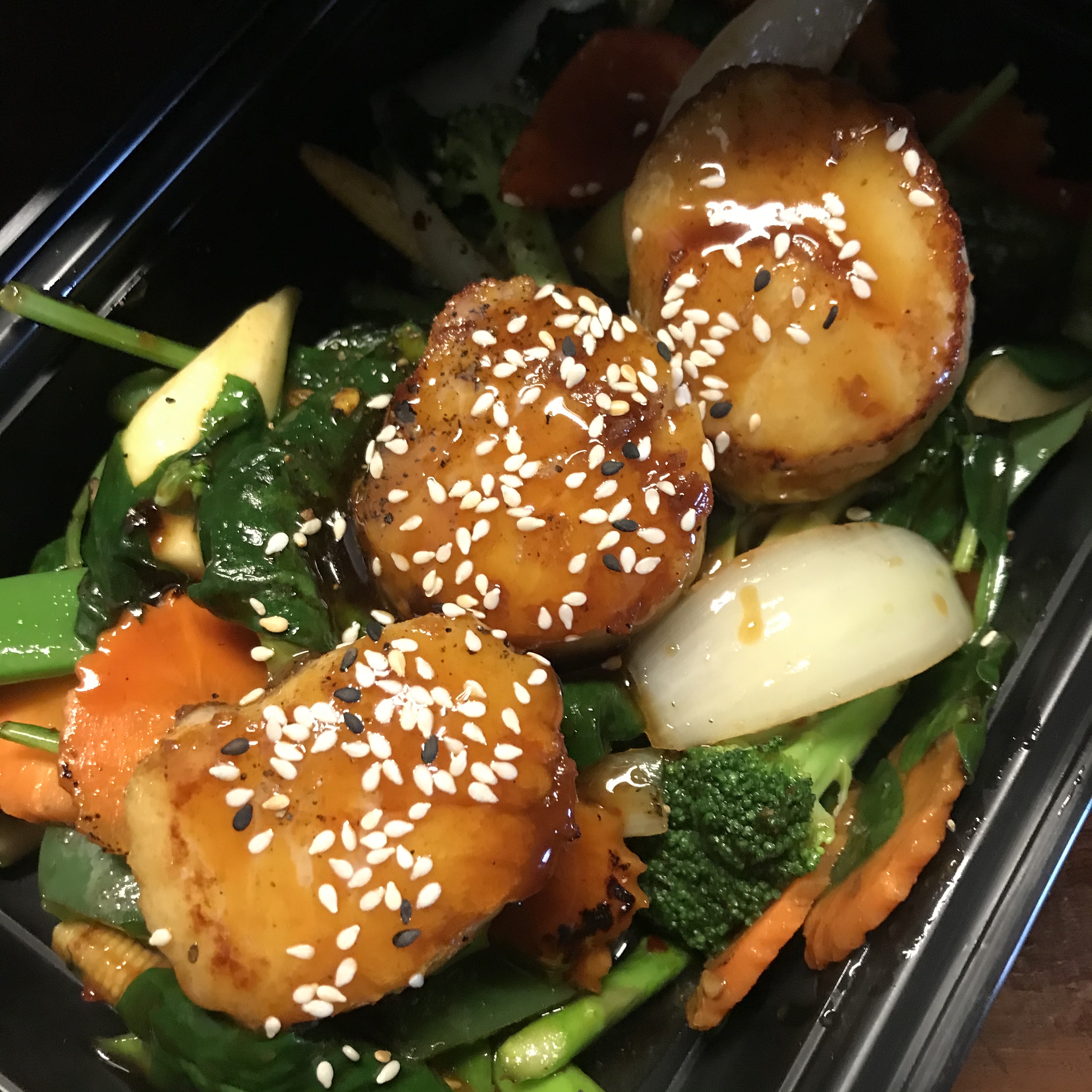 Order Seared Scallops Teriyaki food online from Orchid Thai Restaurant & Bar store, Falmouth on bringmethat.com
