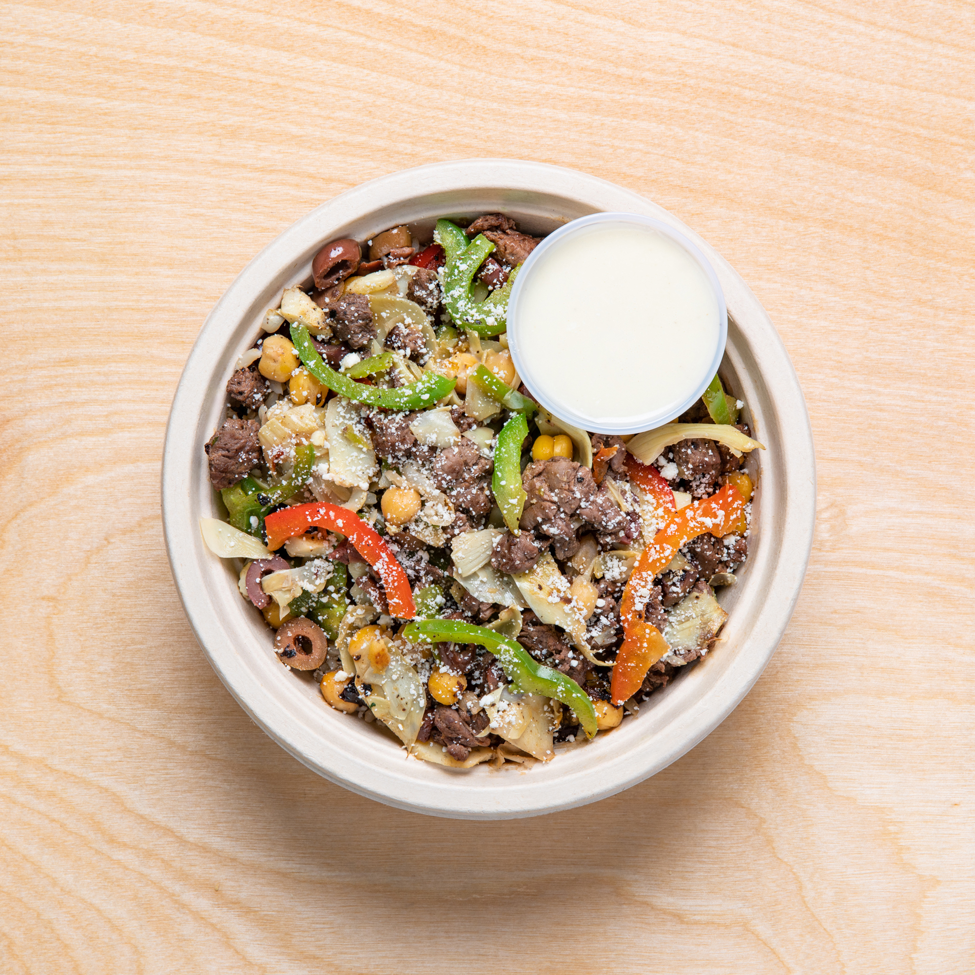 Order Mediterranean Bowl food online from Green Tomato Grill store, Brea on bringmethat.com