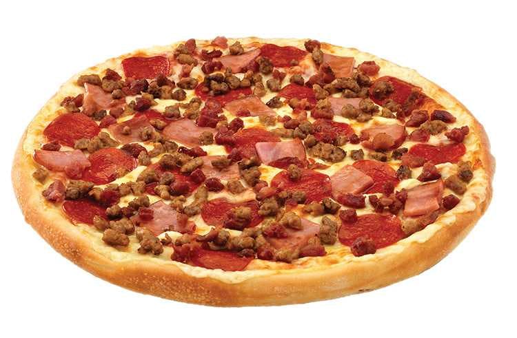 Order All Meat Pizza - Small 10" (6 Slices) food online from Happy's Pizza store, Trenton on bringmethat.com