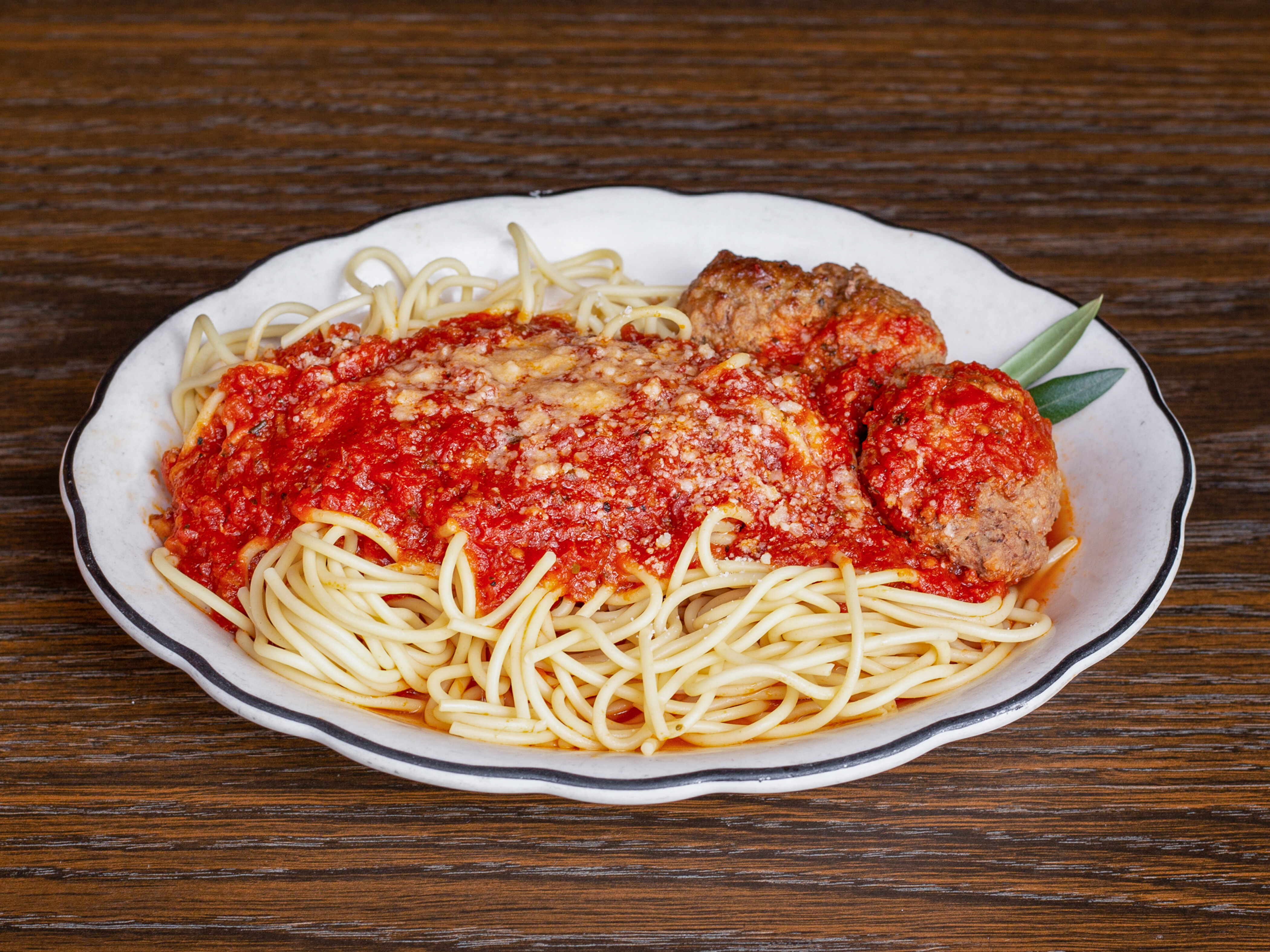 Order Spaghetti with Meatballs food online from Marios store, Dubuque on bringmethat.com