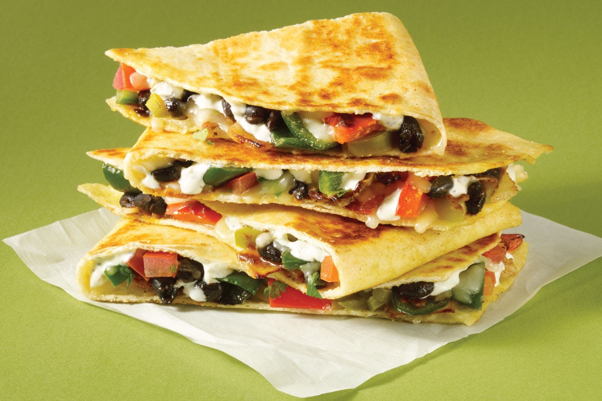Order The Savage Garden Quesadilla (v) food online from Savage Burrito store, Brentwood on bringmethat.com
