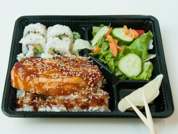 Order Salmon Cali Bento Box food online from Bento Sushi store, Arnold on bringmethat.com