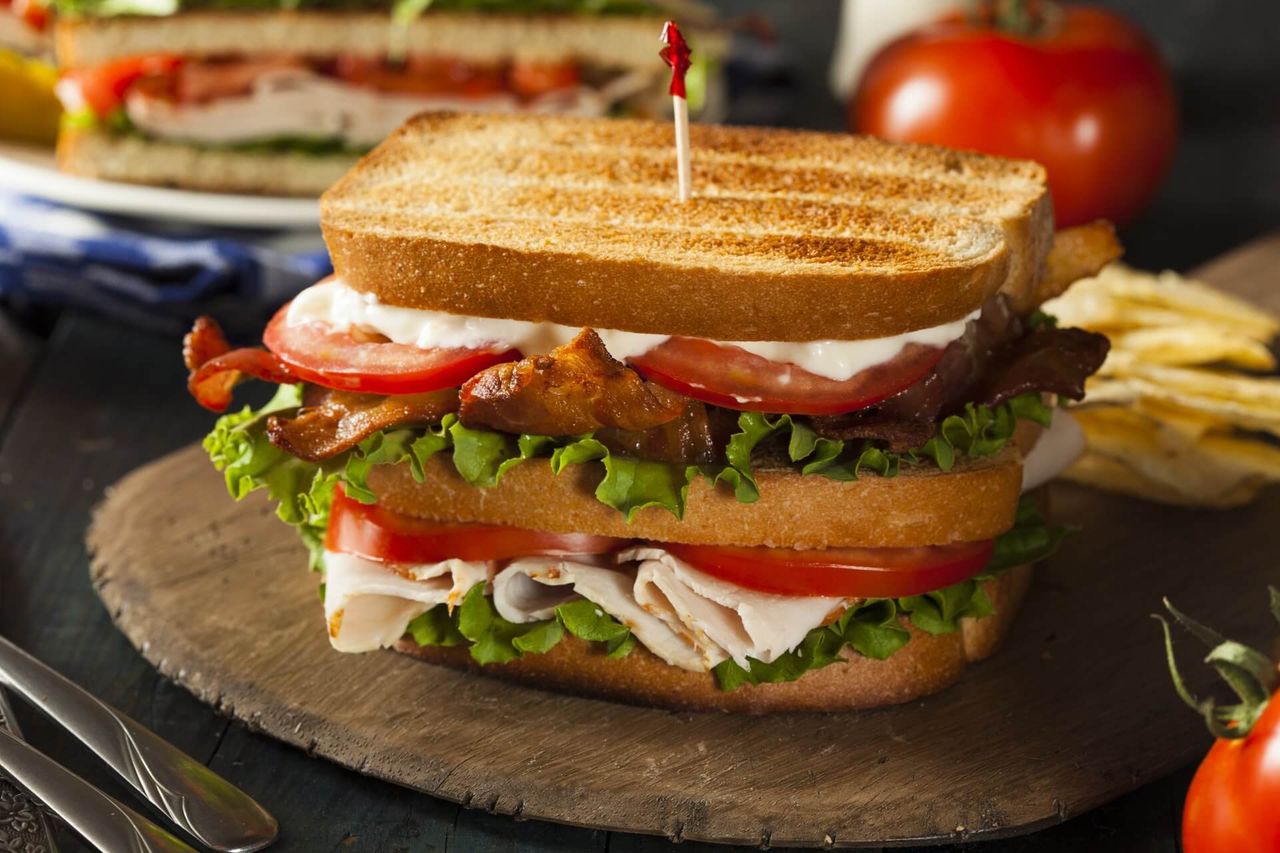 Order Turkey Club Sandwich  food online from Mi Corporate Cafes store, Bloomfield Hills on bringmethat.com