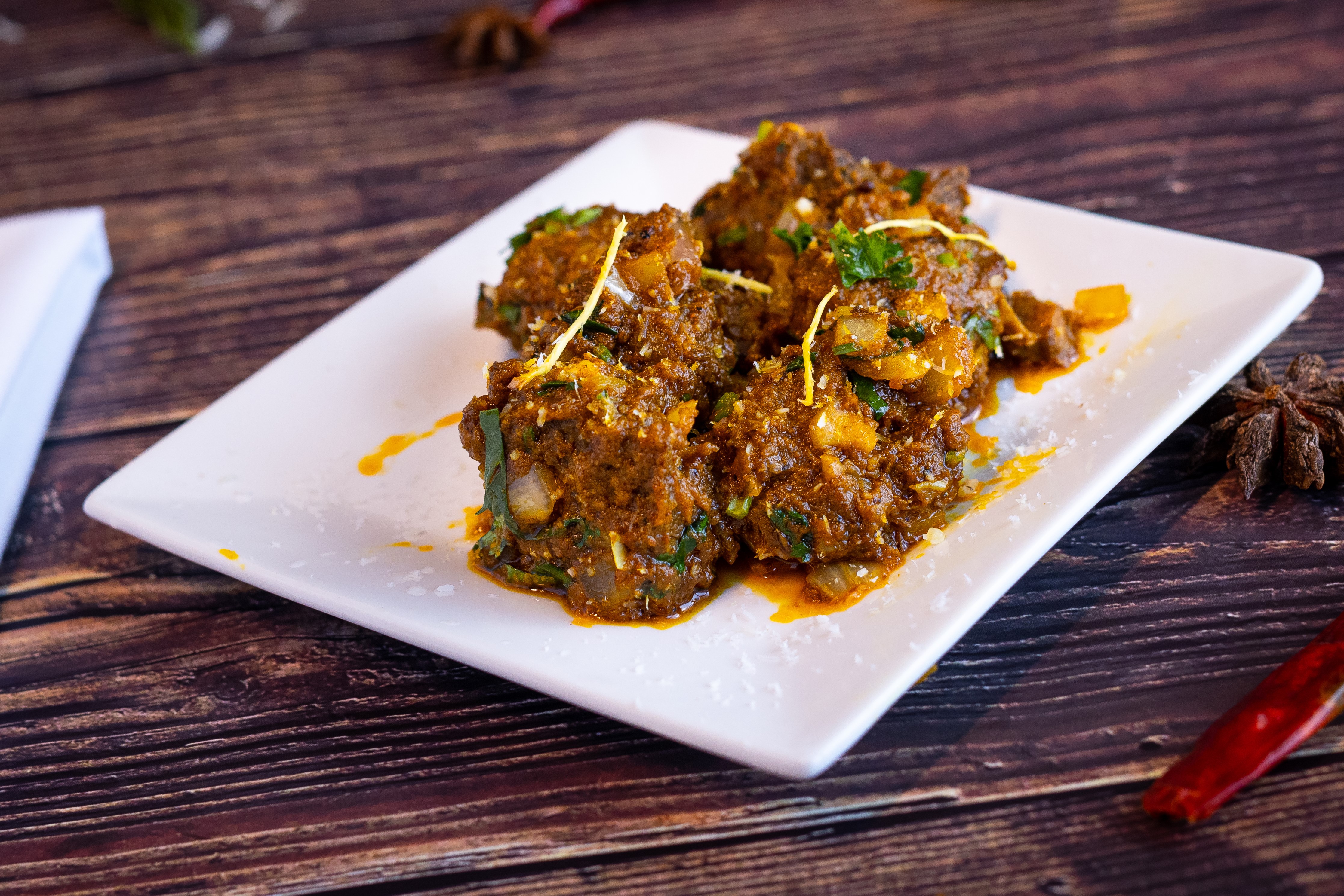 Order Goat pepper fry  food online from Amaravati Indian Cuisine store, Brentwood on bringmethat.com