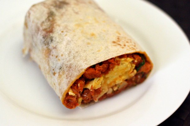 Order Spicy Sausage Burrito food online from La Esquina store, New York on bringmethat.com