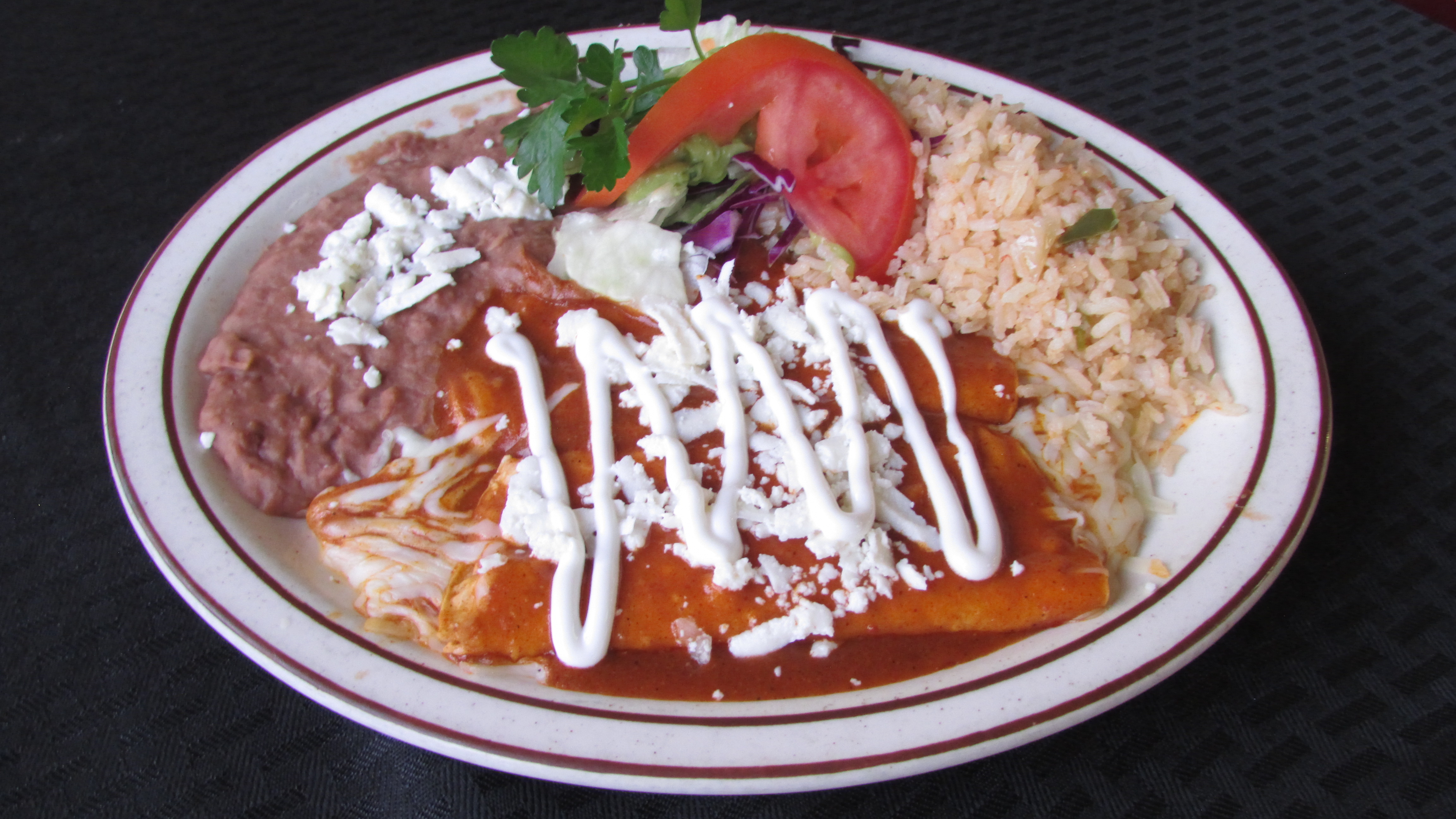 Order Original Cheese Enchiladas food online from Tortillas Restaurant store, Cathedral City on bringmethat.com