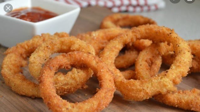 Order Onion Rings - Appetizer food online from Gabriella's Family Pizza store, Flushing on bringmethat.com