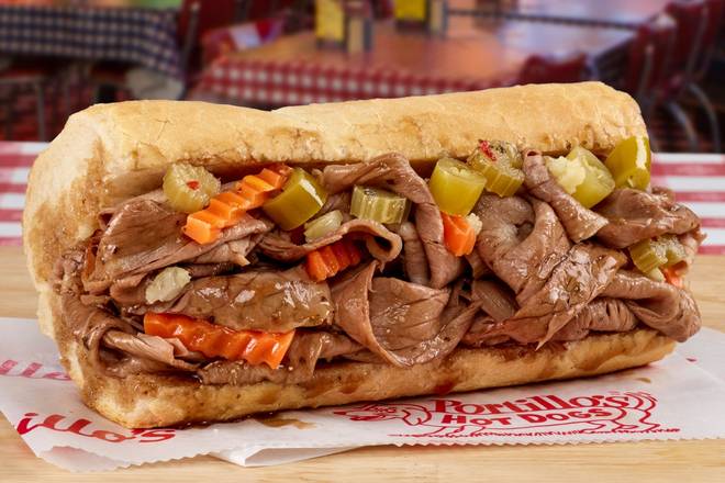 Order Italian Beef Sandwich food online from Portillo's Hot Dogs store, Naperville on bringmethat.com