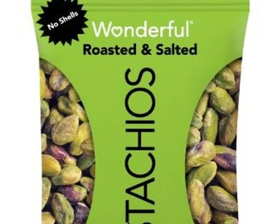 Order Wonderful Pistachios Roasted & Shelled 2.5 oz food online from Rebel store, Magna on bringmethat.com