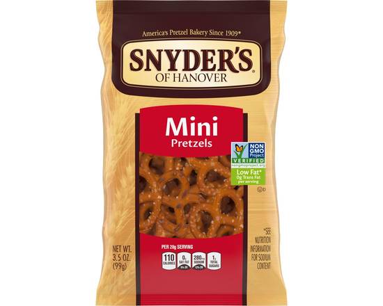 Order Snyders Pretzel Minis 3.5oz food online from Rocket store, San Diego on bringmethat.com