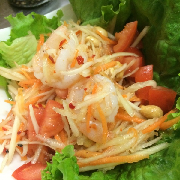 Order Papaya Salad food online from Thai Tea Asian Fusion Cafe  store, Irving on bringmethat.com
