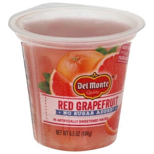 Order Del Monte · No Sugar Added Red Grapefruit in Sweetened Water (6.5 oz) food online from Vons store, Yucca Valley on bringmethat.com