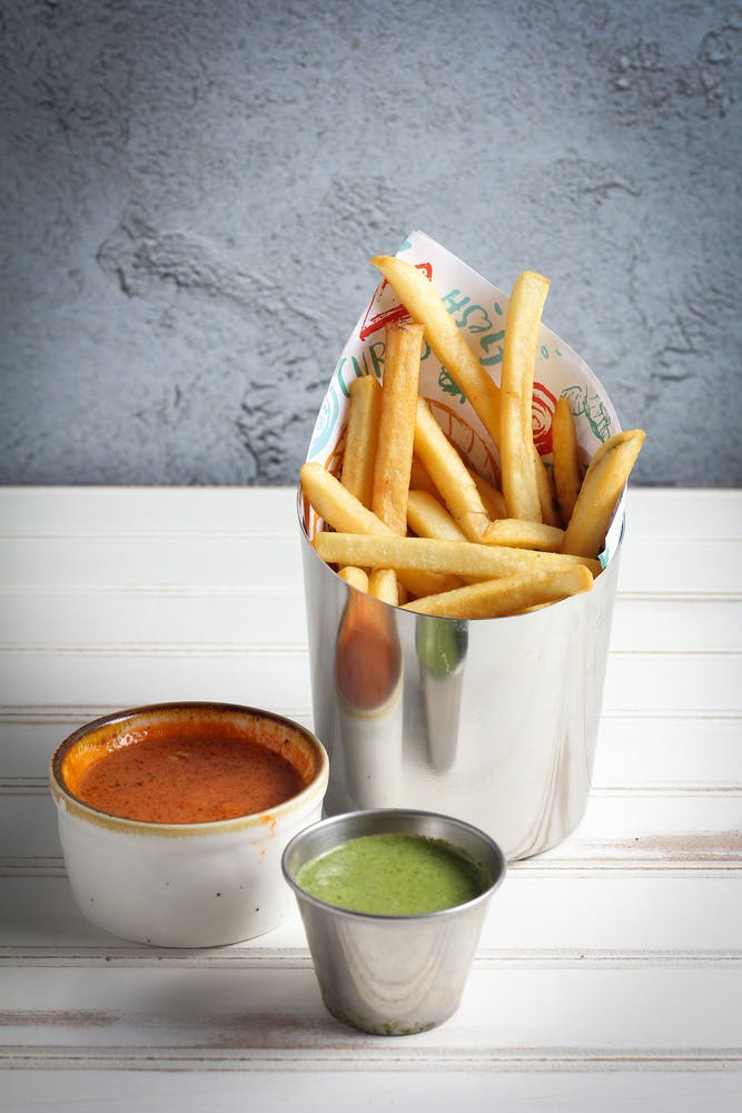 Order Potato Fries- Cilantro/Masala food online from Best Desi Pizza store, Campbell on bringmethat.com
