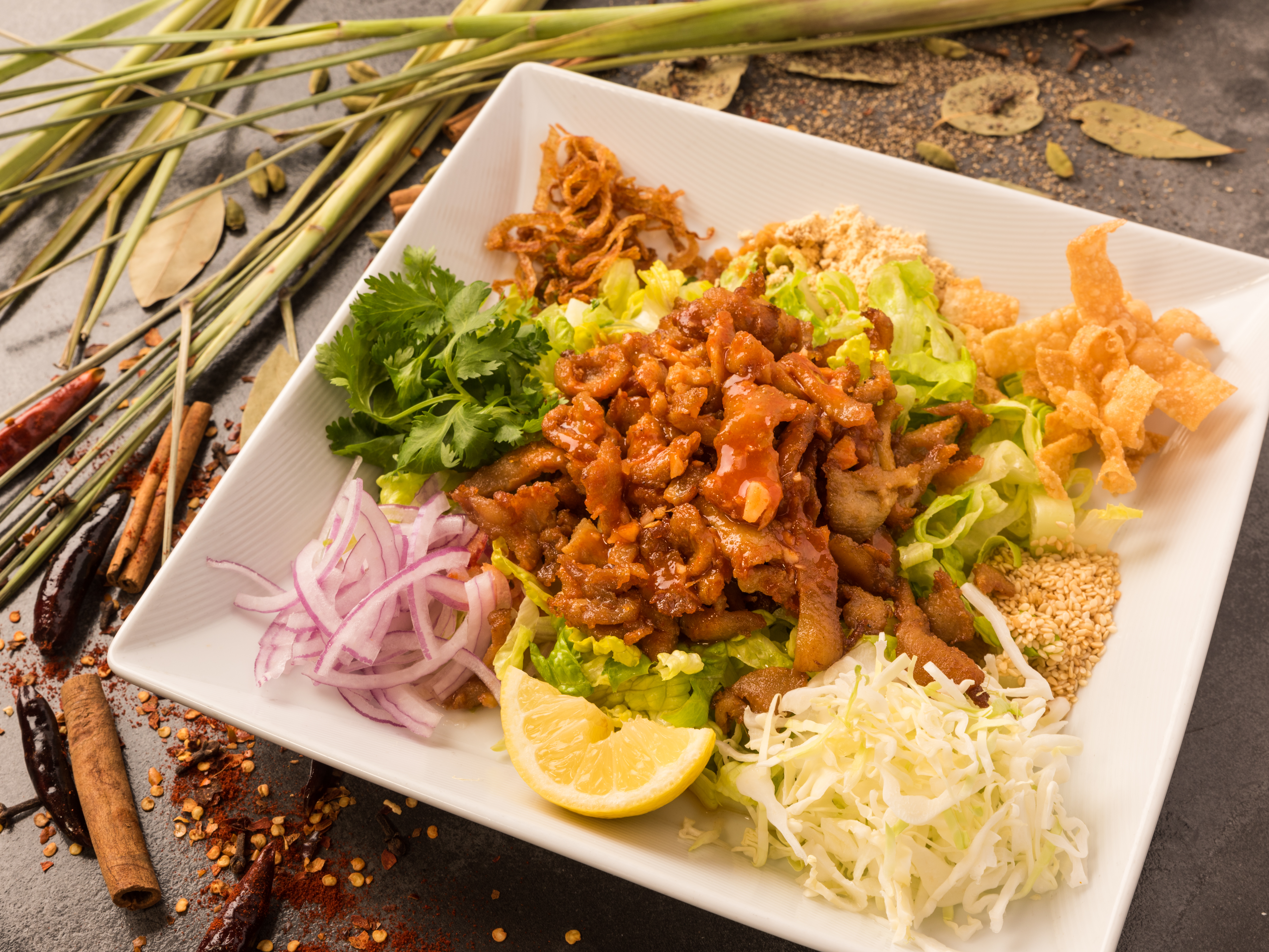 Order Burmese Chicken Salad food online from Rangoon Ruby Burmese Cuisine - San Carlos store, San Carlos on bringmethat.com