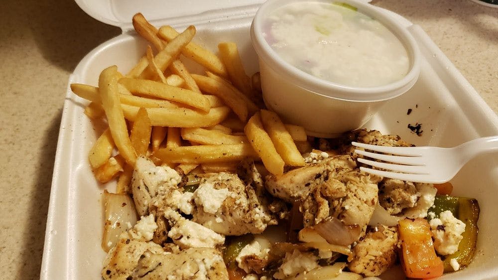 Order Chicken Kebob Dinner - Dinner food online from Nashua House Of Pizza store, Nashua on bringmethat.com