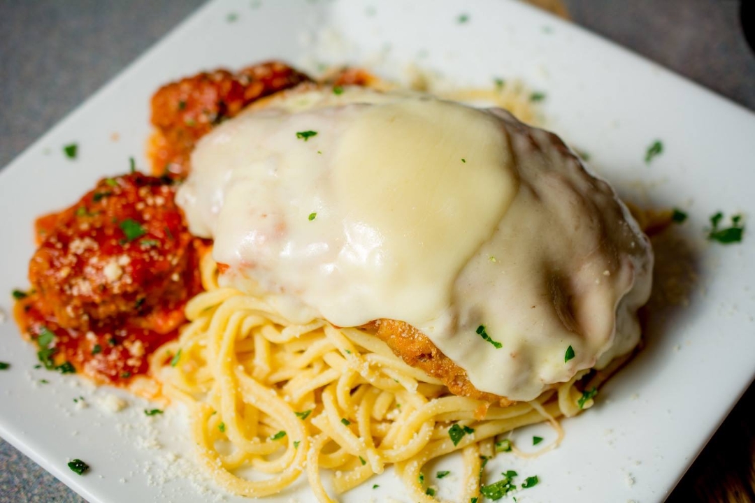 Order CHICKEN PARM AND MEATBALLS food online from Meeting Street Cafe store, Providence on bringmethat.com