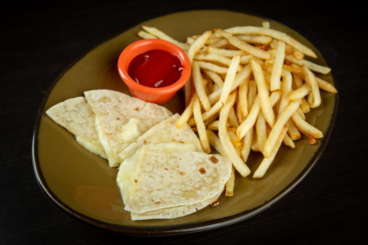Order Kid's Cheese Quesadilla food online from Hussongs Cantina store, Las Vegas on bringmethat.com