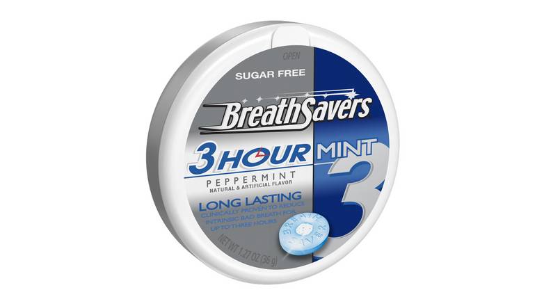 Order Breath Savers 3 Hour Peppermint Breath Mints food online from Trumbull Mobil store, Trumbull on bringmethat.com