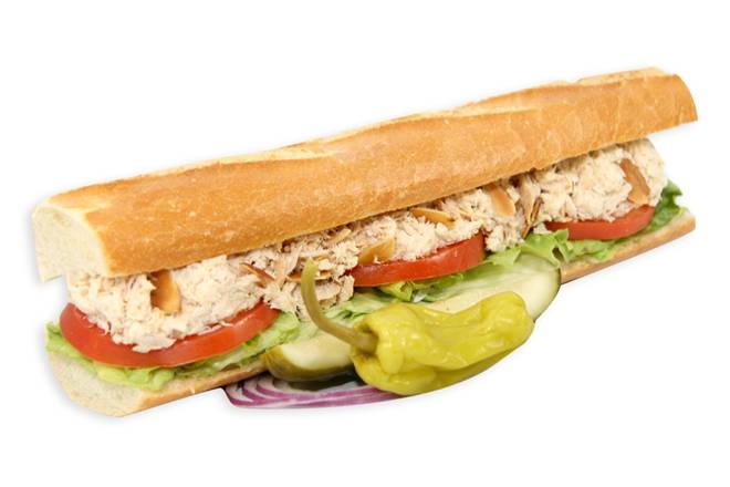 Order #28 Tuna Almond Baguette food online from Lee'S Sandwiches store, Chandler on bringmethat.com