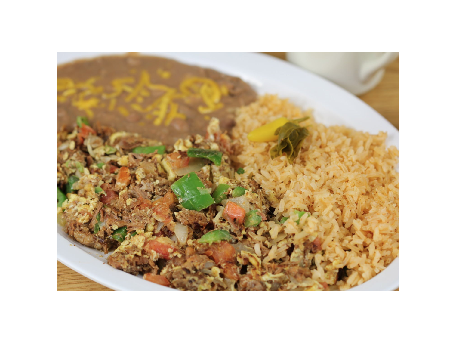 Order Machaca and Eggs food online from Norm Famous Burgers store, Whittier on bringmethat.com